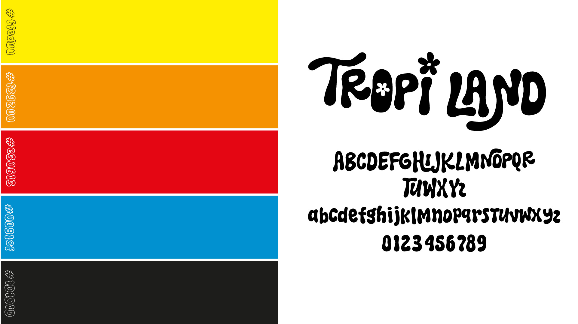 Typographie et palette de Décalé
