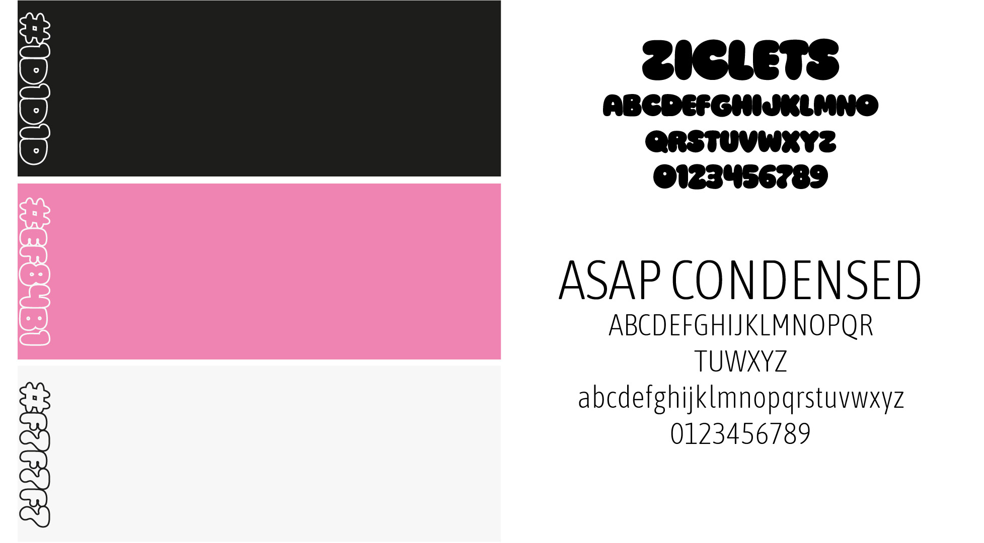 Typographie et palette pour Koko restaurant